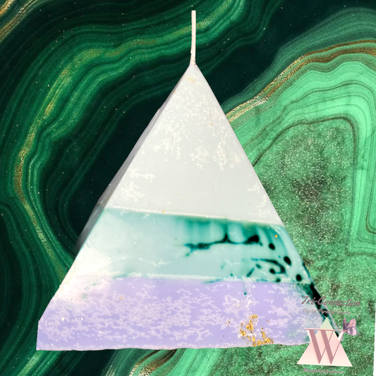 Tri-Connection Pyramid Crystal Candles Manifestation